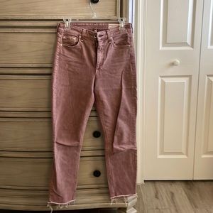 Rag & bone Nina high-rise ankle cigarette jeans in Rose. Size 26